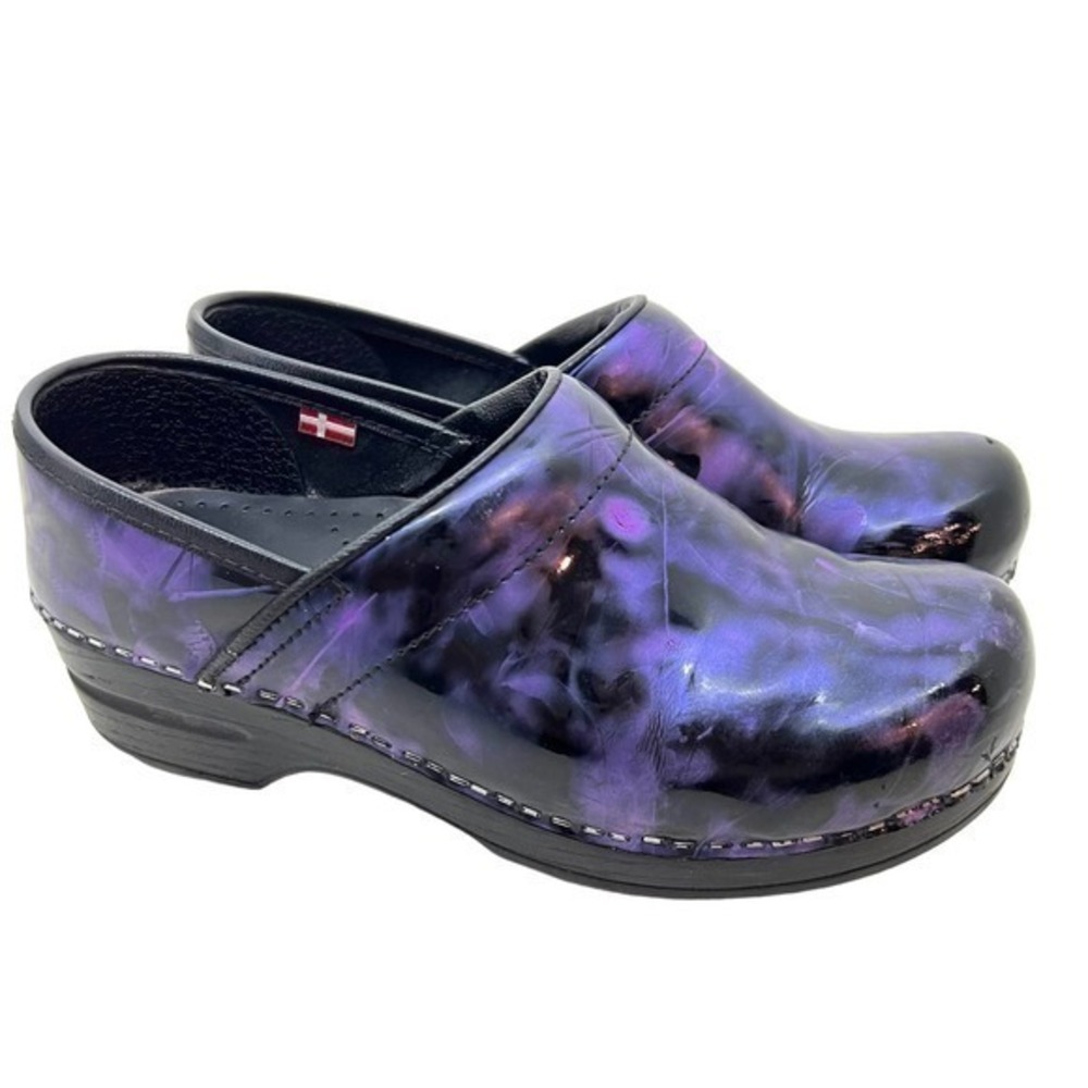 Sanita Piper Purple Swirl Clog professional nursing comfort size 37/ US size 6